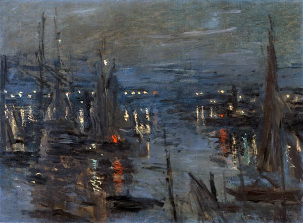 Abendstimmung im Hafen von Le Havre van Claude Monet