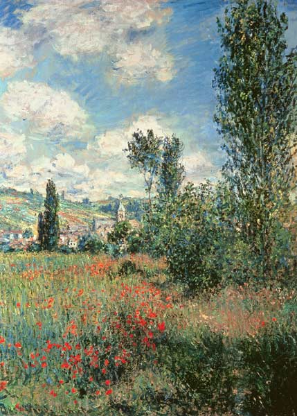 Pad door de klaprozen van Claude Monet