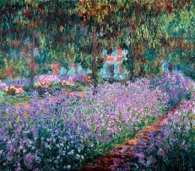 Bloeiende Irissen in Monets tuin Claude Monet 1900