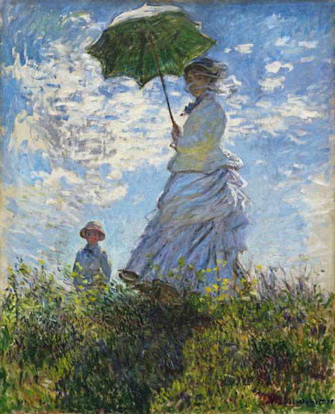 Mevrouw met Parasol, Mevrouw Monet met haar zoon Claude Monet 