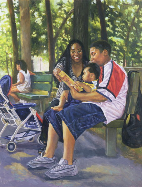 Family in the Park van Colin Bootman