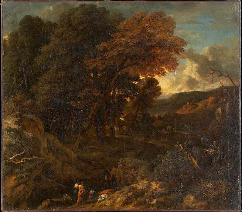Southern Landscape with Bathers van Cornelis Huysmans