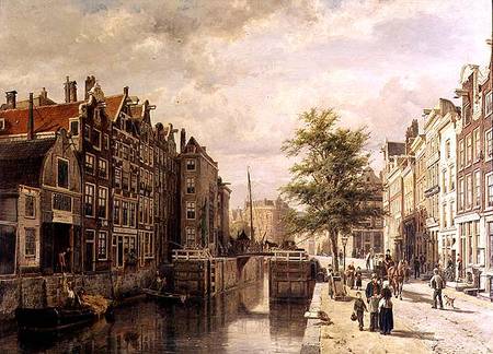The Martyr's Canal (De Martelaarsgracht) van Cornelius Springer