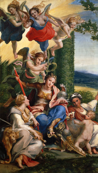 Allegory of the Virtues van Correggio (eigentl. Antonio Allegri)