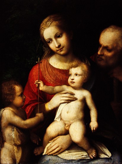 The Virgin and Child surrounded St John the Baptist and St Joseph van Correggio (eigentl. Antonio Allegri)