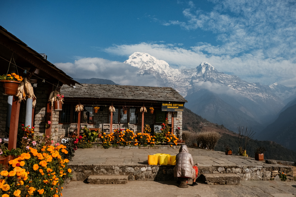 View of Annapurna Range from Ghandruk van Dahlia Ambrose