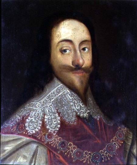 Charles I (1600-49) (panel) van Daniel Mytens