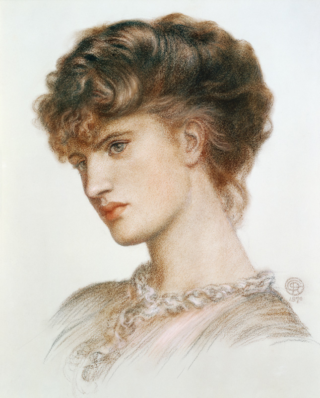 Portrait of Aglaia Coronio (nee Ionides) van Dante Gabriel Rossetti