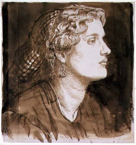 Portrait of Fanny Cornforth van Dante Gabriel Rossetti
