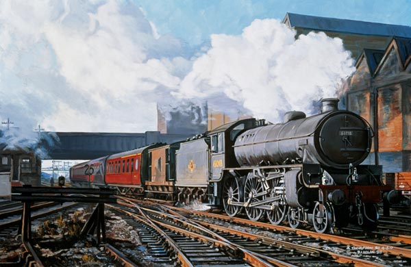 A ''Thompson'' B1 Class Moving Empty Stock on a Cold February Morning, 1998 (oil on canvas)  van David  Nolan