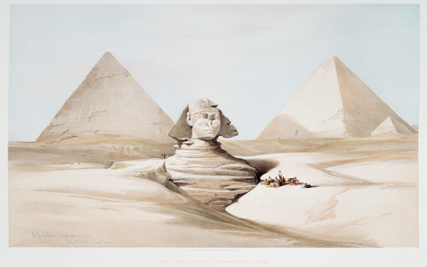 Giza , Sphinx van David Roberts