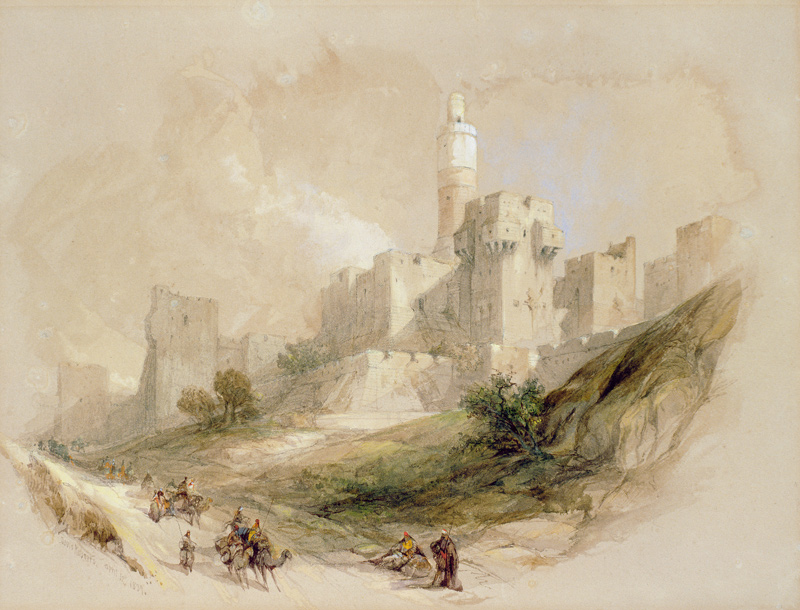 Jerusalem and the Tower of David van David Roberts