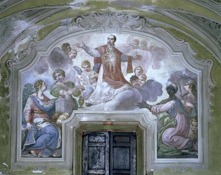 The Apotheosis of St. Ignatius of Loyola (c.1491-1556) from the Refectory van Diacinto Fabbroni