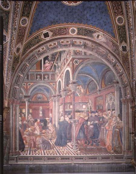 Marriage of the Foundlings (fresco) van Domenico  di Bartolo