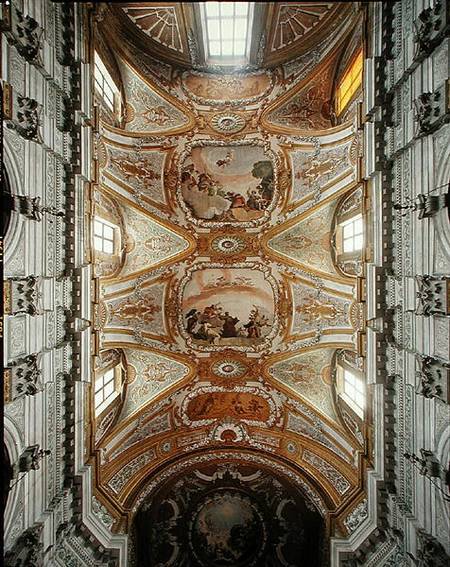 The vault of the nave and part of the cupola (photo) van Domenico Rossi