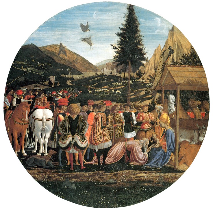 The Adoration of the Magi (Medici Tondo) van Domenico Veneziano