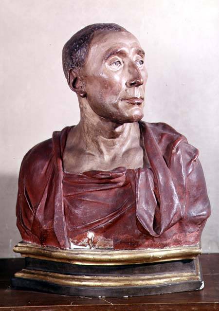Portrait bust of the condottiere Niccolo da Uzzano (1359-1431) van Donatello
