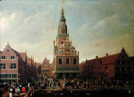 View of the Weighhouse and the Cheese Market at Alkmaar van Dutch School