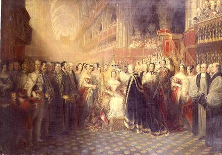 The Coronation of Queen Victoria van Edmund Thomas Paris