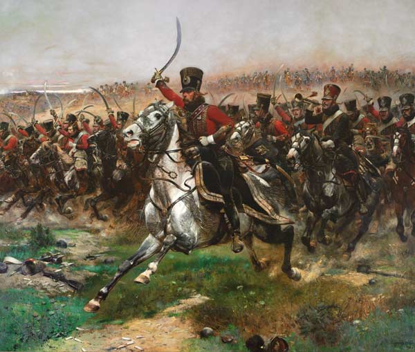 Vive L'Empereur (Charge of the 4th Hussars at the battle of Friedland, 14 June 1807) van Edouard Detaille