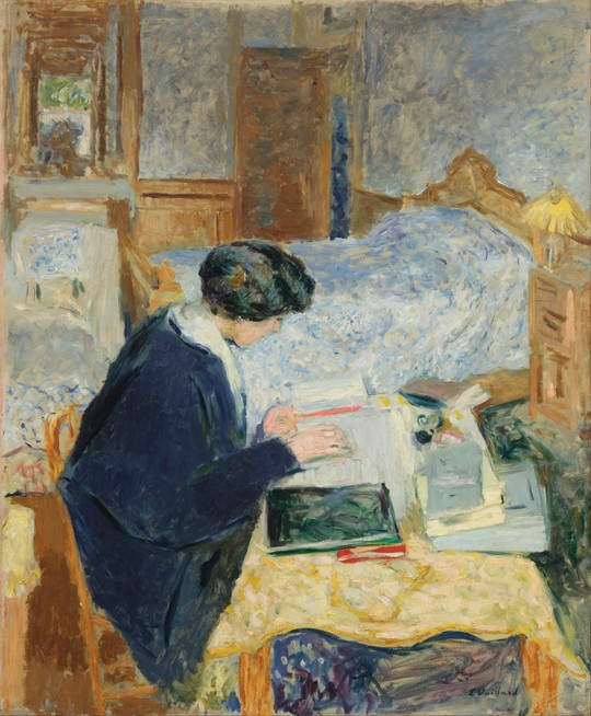 Lucy Hessel Reading van Edouard Vuillard