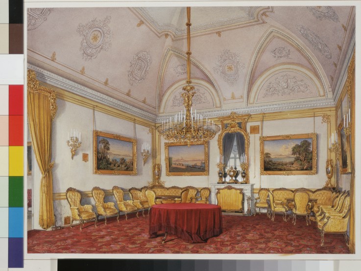 Interiors of the Winter Palace. The Third Reserved Apartment. The Drawing Room van Eduard Hau