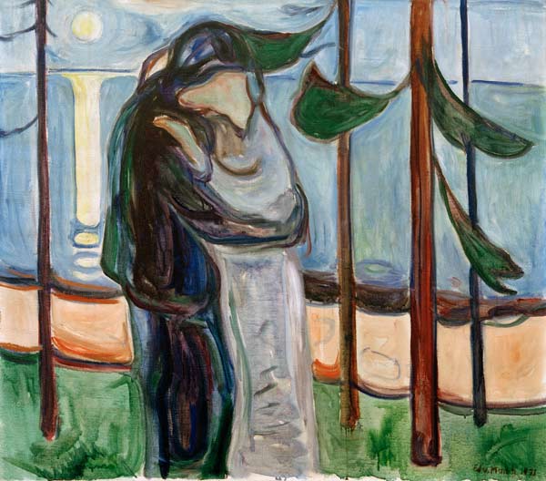 Kiss on the beach van Edvard Munch