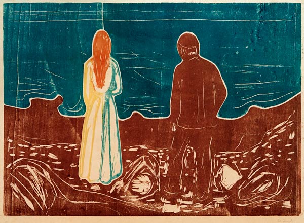 Two People (The Lonely Ones) van Edvard Munch