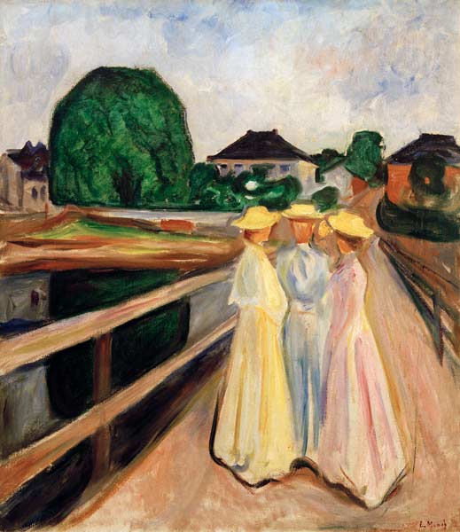 Girls on the pier van Edvard Munch