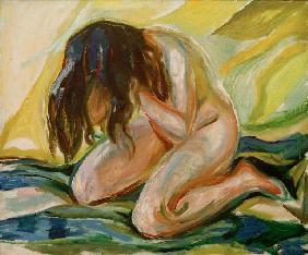 Female nude kneeling