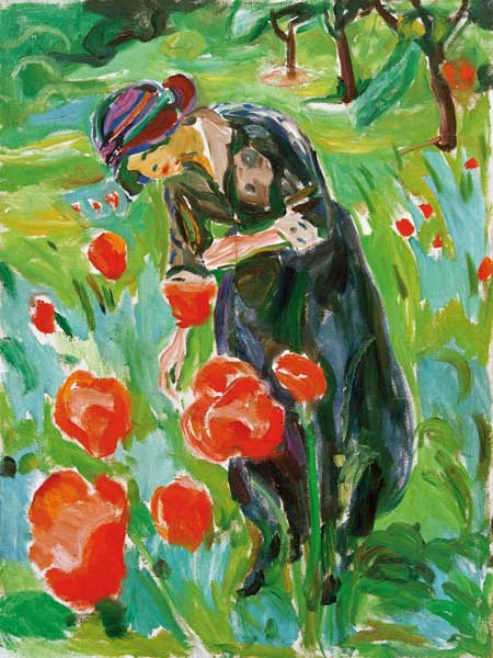 Vrouw met papavers van Edvard Munch