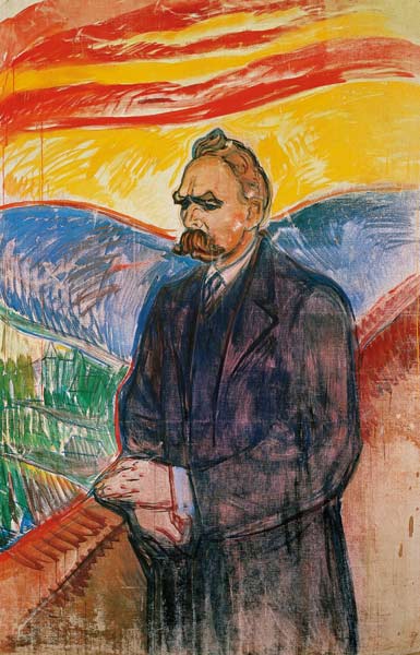 Portret van Friedrich Nietzsche van Edvard Munch