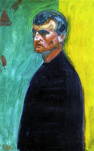 Self portrait van Edvard Munch