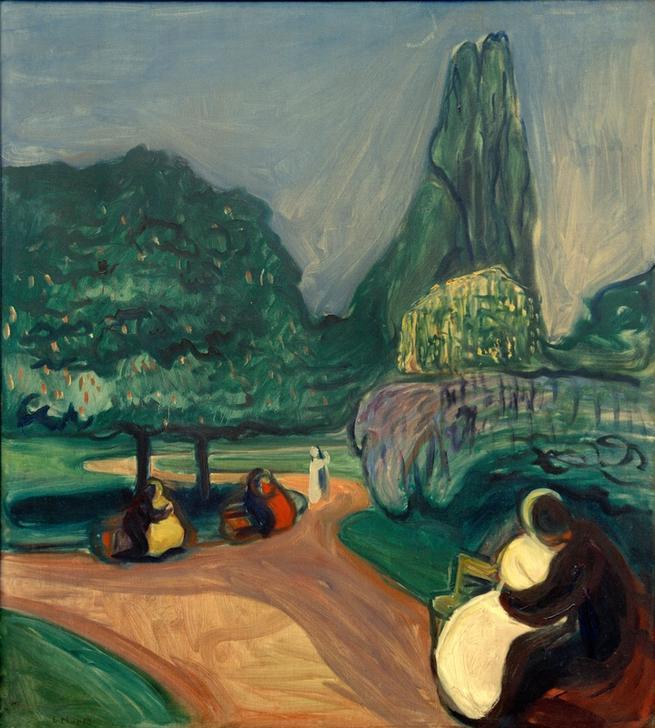 Studenterlunden (Summer Night) van Edvard Munch
