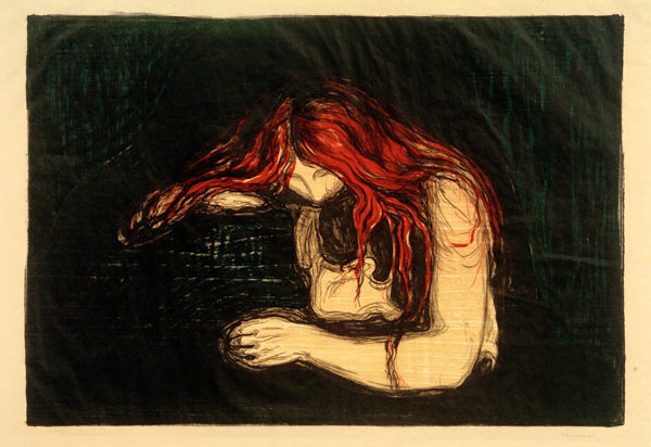 Vampire II van Edvard Munch