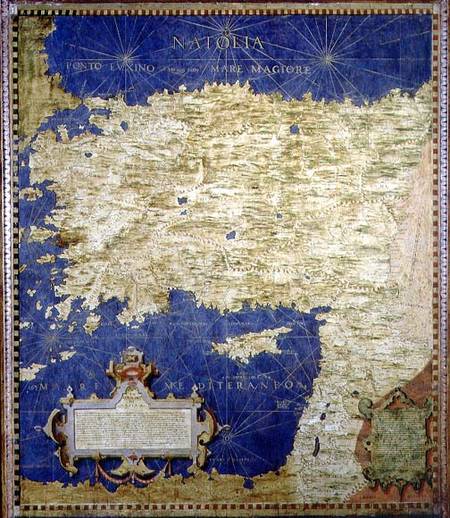 Map of Sixteenth Century Turkey van Egnazio Bonsignori