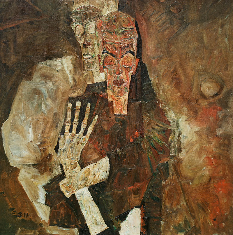 Die Selbstseher ll (Tod und Mann) van Egon Schiele