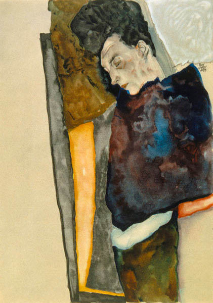 Die Mutter des Künstlers, schlafend. van Egon Schiele