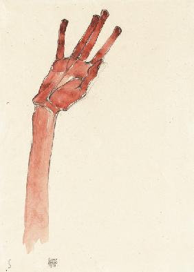 Raised red hand