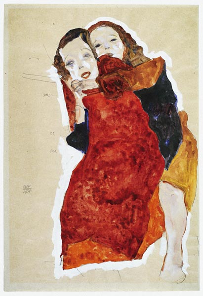 Two girls van Egon Schiele