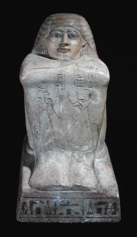 Block statue of Huy, Prefect of Memphis, Third Intermediate Period van Egyptian