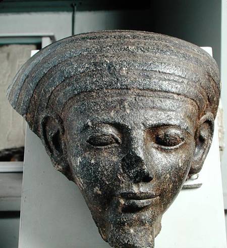 Head of a priest, from a sarcophagus, New Kingdom van Egyptian