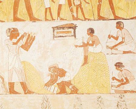 Recording the harvest, from the Tomb of Menna van Egyptian