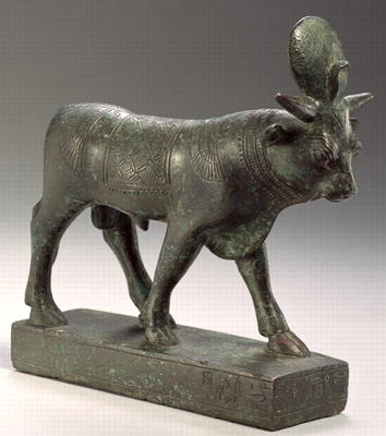 Apis bull, Late Period (solid cast bronze) van Egyptian 26th Dynasty