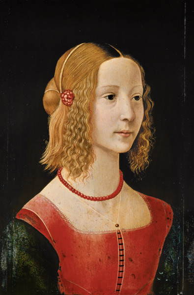 Bildnis eines jungen Mädchens. van  (eigentl. Domenico Tommaso Bigordi) Ghirlandaio Domenico