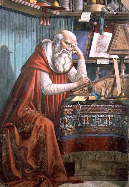 St. Jerome in his Study van  (eigentl. Domenico Tommaso Bigordi) Ghirlandaio Domenico