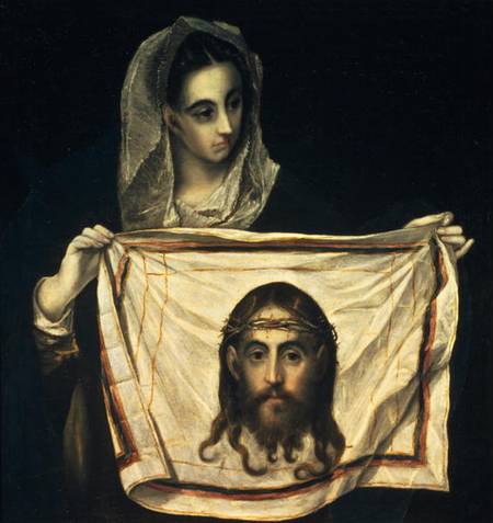 St.Veronica with the Holy Shroud van (eigentl. Dominikos Theotokopulos) Greco, El