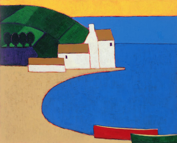Bay in Southern Brittany, 2004 (acrylic on paper)  van Eithne  Donne