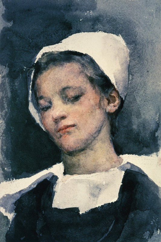 Louise, a Breton Girl  on van Elizabeth Adela Stanhope Forbes