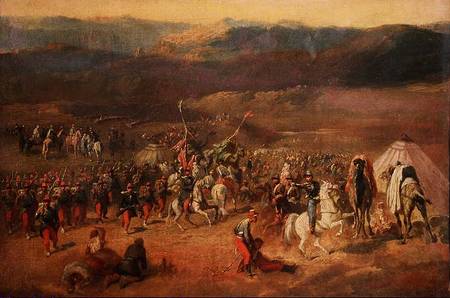 The Capture of the Retinue of Abd-el-Kader (1808-83) or, The Battle of Isly in 1844 van Emile Jean Horace Vernet